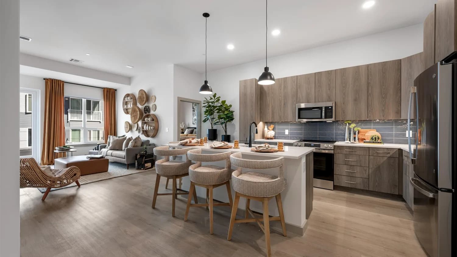 Revio Revere Beach kitchen and living area - Revere, MA